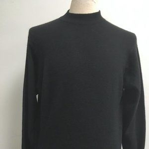 Bullock and Jones Scotland black 100% cashmere mock neck sweater M